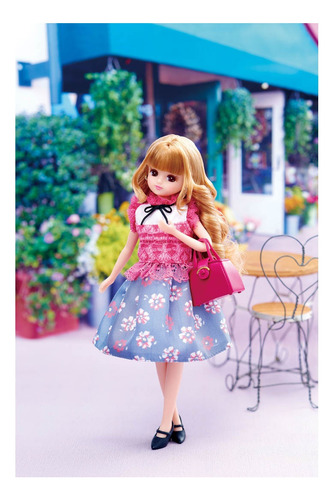 Licca Chan Muñeca Girly Fleurage Saco Azul Vestido Especial