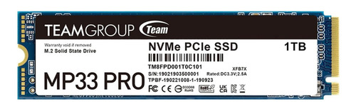 Unidad De Estado Solido Ssd M.2 1tb Teamgroup Mp33 Pro Nvme 