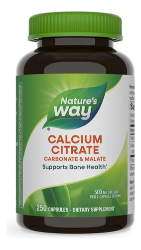 Natures Way Calcium Citrate Citrato De Calcio 250caps