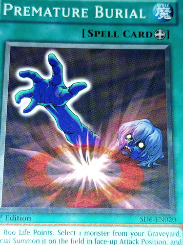 Premature Burial Yugioh Tcg #sd6-en020 Premature Burial Inglés (Usado)