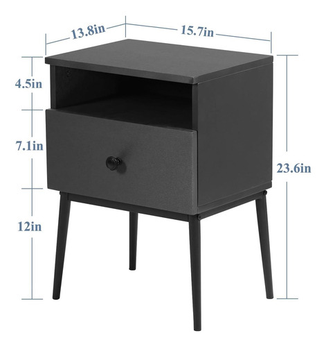 Mesa De Noche De Madera Moderna De Vecelo, Mesa Auxiliar De