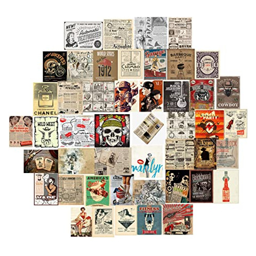 Kit De Collage Vintage De Pared M.c.s., Conjunto De 50 ...