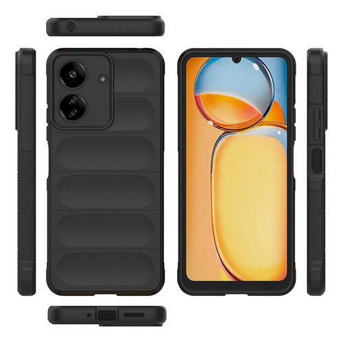 Nueva Funda Rudo Uso Silicona Para Redmi 13c/poco C65+2 Mica