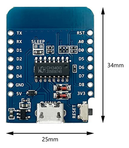 Mini Nodemcu Esp8266 Esp-12f Wifi M De Hosyond, D1, 5 Unidad