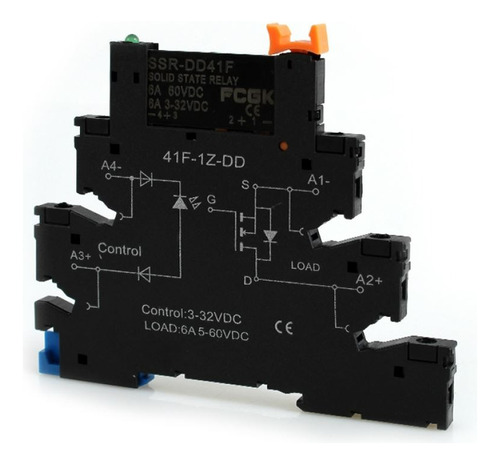 Rele Bornera Estado Solido 3a Corriente Continua 5 A 60 Vcc