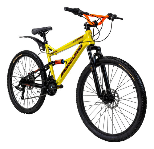 Mountain Bike Mercurio Doble Susp Kaizer Dh R26 21v Shimano Color Amarillo