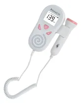 Comprar Doppler Fetal Monitor Ritmo Cardíaco Home Life +baterías+gel Color Rosado Con Blanco