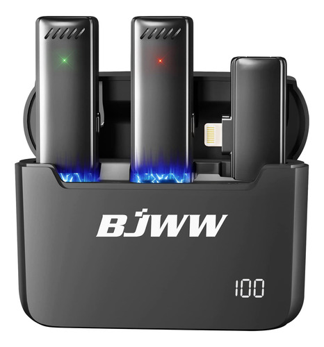 Bjww Pack De 2 Micrófonos De Solapa Inalambricos Para...