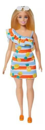 Barbie Loira Loves Ocean Vestido Tropical Grb35 Hlp92 Mattel