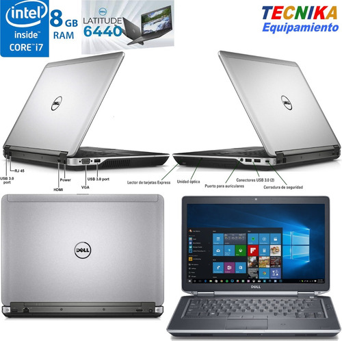 Imagen 3 de 7 de Notebook Dell Latitude E6440 14 Core I7 8gb Muy Buen Estado