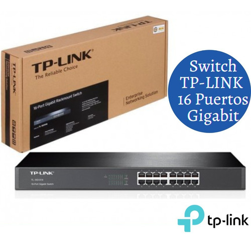 Tp-link Switch 16 Puertos 10/100/1000 Mbps Tl-sg1016 Gigabit