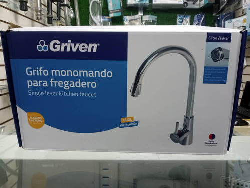 Griferia Monomando Para Fregadero Acero Inoxidable Griven