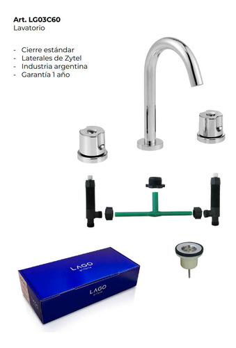 Juego Baño Vanitory Griferia Accesorio Tapa Completo Eg