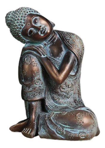 Estatua De Buda Asiento Artesanal Tallado Dormir Decoración