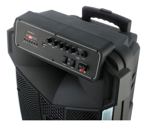 Parlante Smartlife Party Box 50w Bluetooth Bafle Karaoke Led Color Negro