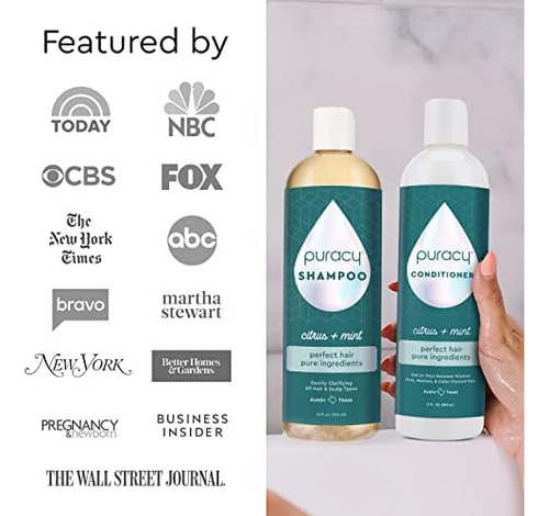 Refil De Shampoo Natural Puracy, 48 Onças Fluidas, O Máximo