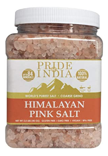 Pride Of India - Sal De Roca Del Himalaya - 84+ Mineral Natu