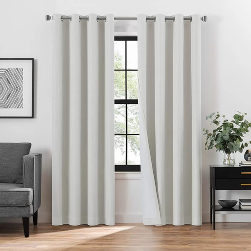 Juego De Cortinas Eclipse Bloqueo Total De Luz Beige