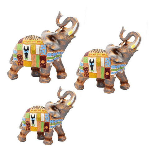 Elefante Gris Persa X 3 Decoración Dayoshop