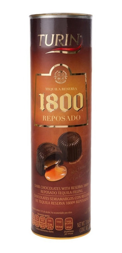 Chocolates Importados Turin 1800 Reposado, Rellenos Tequila