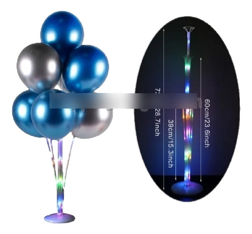 Cumpleaños- Pedestal Para Globos Con Luz Rgb.(sincuotas)