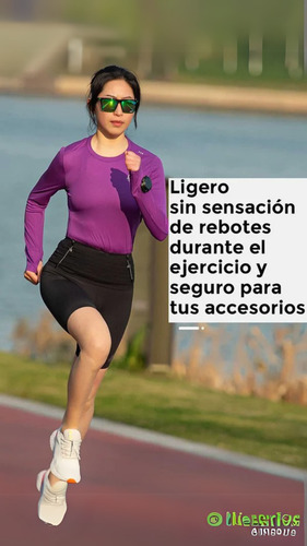 Cinturon Hidratacion Faja Porta Bastones Running Trekking Negro / Talle M
