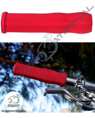 Imagen 2 de 6 de Puño De Bicicleta Espuma De Neopreno Foam Rojo 305 Elements
