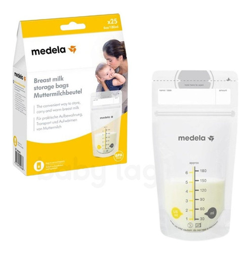 Saco Saquinho Para Armazenar Leite Materno Medela C/ 25