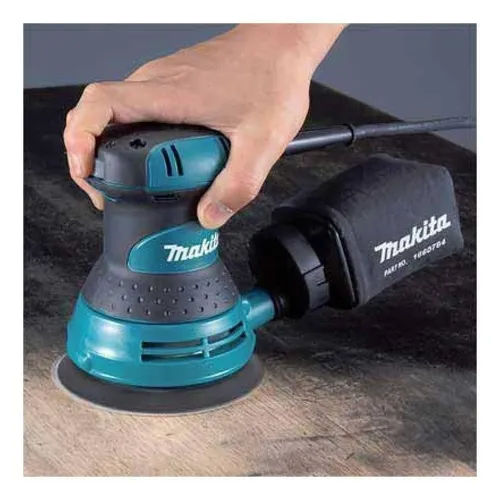 Lijadora profesional roto orbital Makita BO5030 con sistema velcro azul 300W  110V