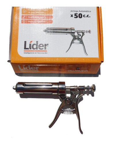  Jeringa Veterinaria Automatica Lider  50 Cc Cuerpo Metalico