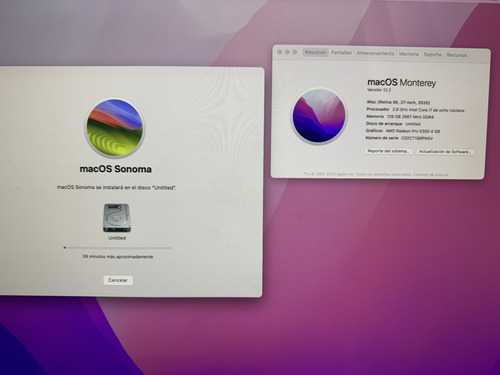 Apple iMac 2020 27 Intel Core I7-10700 128gb Ram Sequoia Ssd (Reacondicionado)