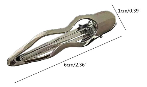 Pinza Para El Pelo (t2) Con Línea De Metal, Elegante, Broche