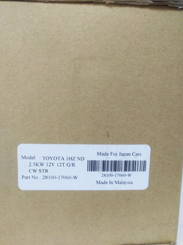 Motor Arranque Toyota Coaster 4.2 1hz Diesel Gasoil