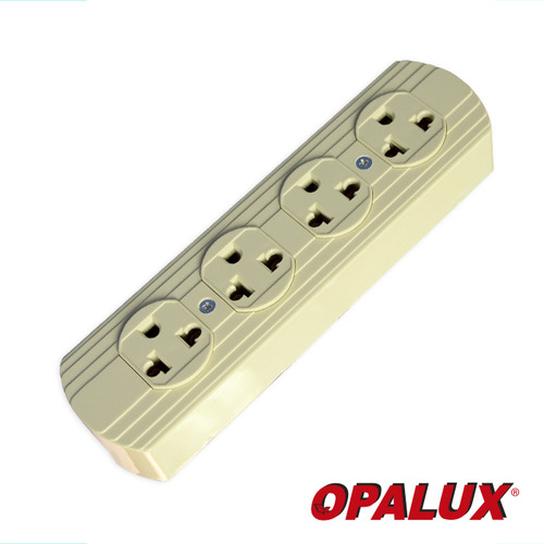 Tomacorriente 4 Salidas Universales C/tierra 15a U30 Opalux