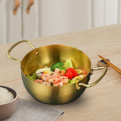 Olla De Ramen Coreana, Olla Caliente Pequeña 20cm Oro
