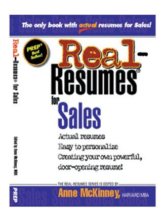 Libro Real-resumes For Sales - Mckinney, Anne