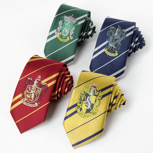 4 Corbatas Bordadas Unisex De Harry Potter Preppy Cosplay