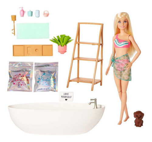 Barbie Spa Baño De Burbujas Con Confeti