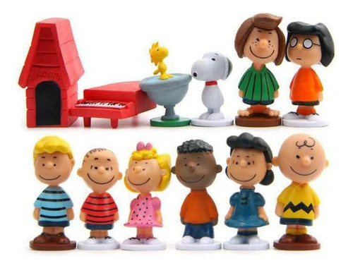 Figuras De Snoopy Charlie Brown Amigos 12 Pzs Kawaii Regalo