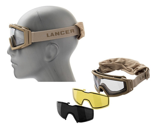 Lentes Termal Visor Goggle Lancer Tactical Gotcha Xchws C Color Arena