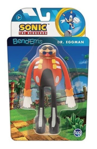 Muñeco Dr. Eggman Sonic Flexible Posable Bend Ems - Premium