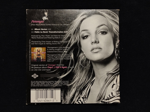 Britney Spears Stronger Cd Single Oops I Did It Again 2000 (Usado)