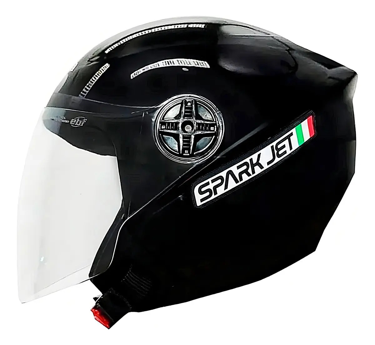 Capacete Moto Aberto Ebf Spark Jet Cor Preto Tamanho do capacete 58