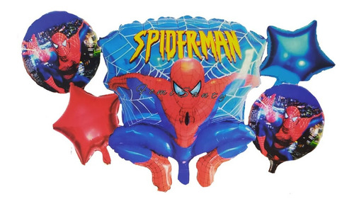 Set De Globo Spiderman Fiesta Cumpleaños Hombre Araña Fiesta