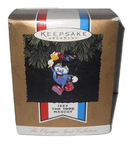 Ornamento Navideño Hallmark Izzy 1996 Mascot Adorno Navidad (Usado)