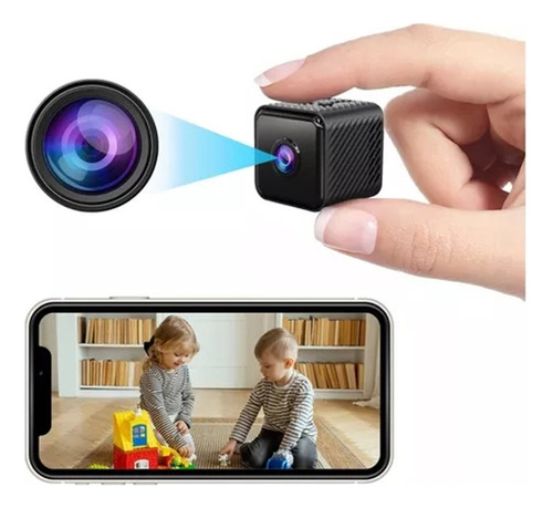 Mini Cámara Espía Wifi Hd 1080p, Monitoreo, Alarma Infrarroj