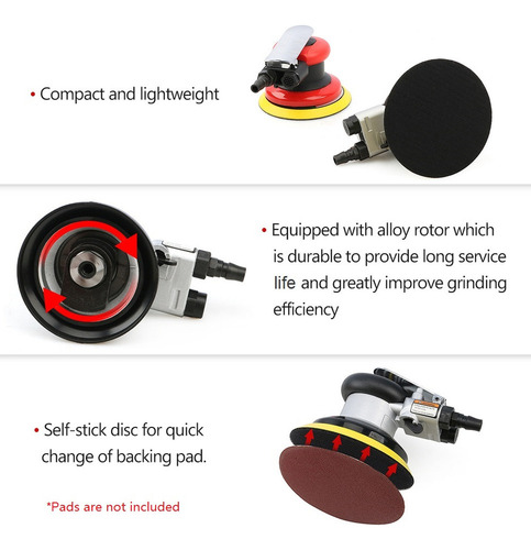 Sander Air Sander Sander Palm Pulisher Lijadora Neumática