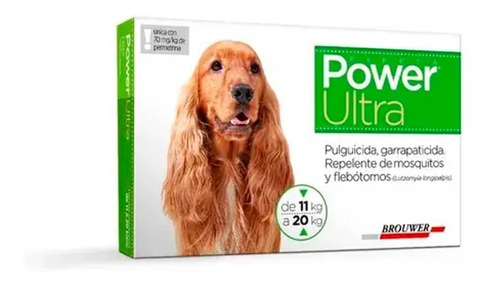 Power Ultra 11 A 20 Kg Pipeta Perro Anti Pulgas Garrapatas