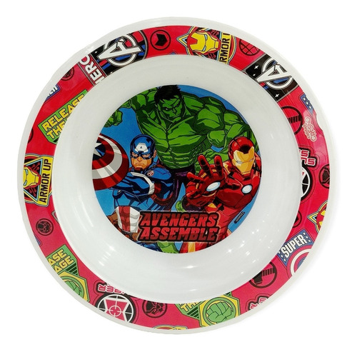 Bowl Plato Hondo Infantil X2 Uniades Personajes 15,5x3,5 Cm 