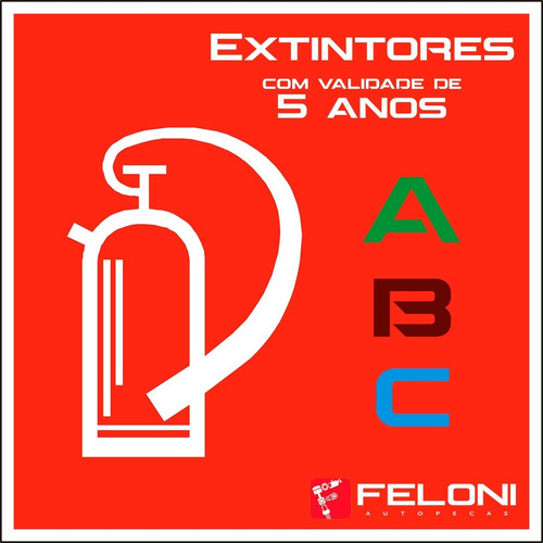 Imagem 2 de 4 de Extintor Automotivo Abc 1kg Gordinho Bujão Validade 5 Anos